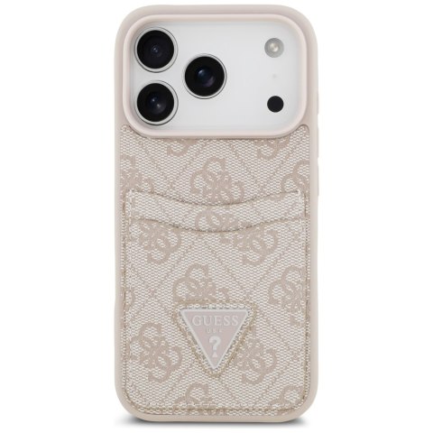 Etui Guess 4G Double Card Triangle do iPhone 17 Pro różowy