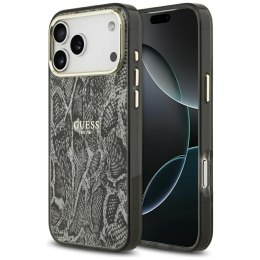 Etui Guess Python Pattern MagSafe do iPhone 17 Pro Max czarny