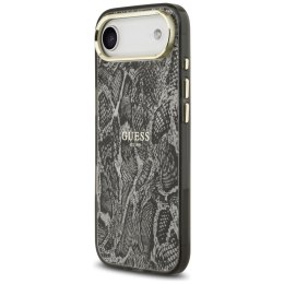 Etui Guess Python Pattern MagSafe do iPhone Air czarny