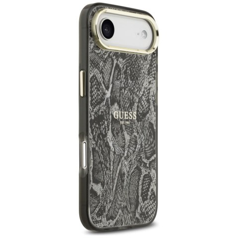 Etui Guess Python Pattern MagSafe do iPhone Air czarny