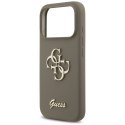 Etui Guess Silicone Big 4G Script do iPhone 17 Pro Max brązowy