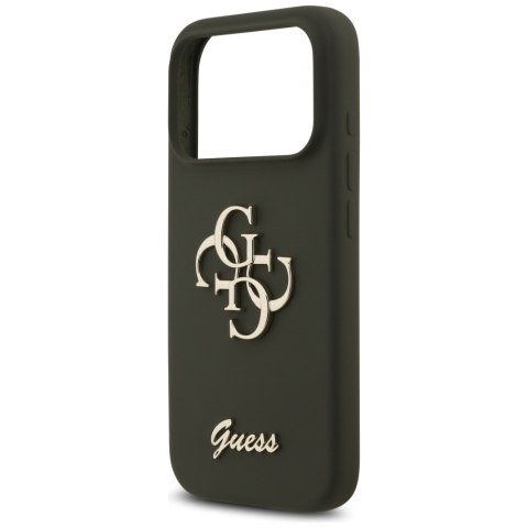 Etui Guess Silicone Big 4G Script do iPhone 17 Pro Max khaki