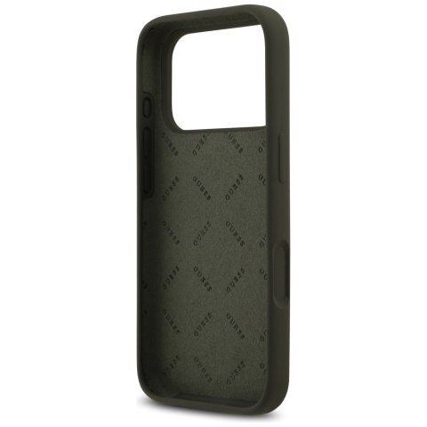 Etui Guess Silicone Big 4G Script do iPhone 17 Pro Max khaki
