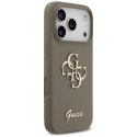 Etui Guess Silicone Big 4G Script do iPhone 17 Pro brązowy