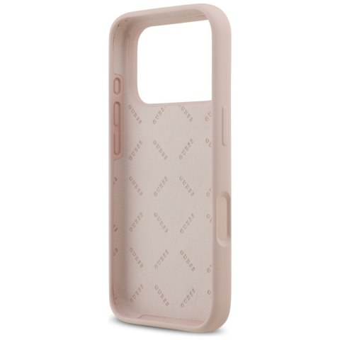 Etui Guess Silicone Big 4G Script do iPhone 17 Pro różowy