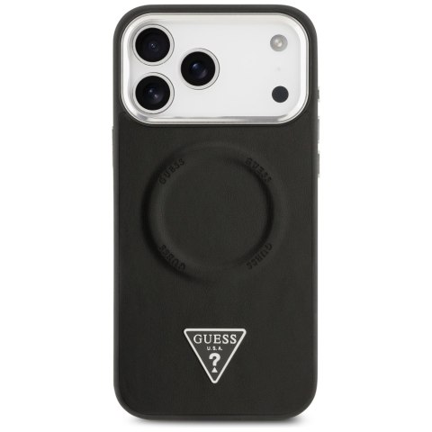 Etui Guess Triangle Logo MagSafe do iPhone 17 Pro Max czarny