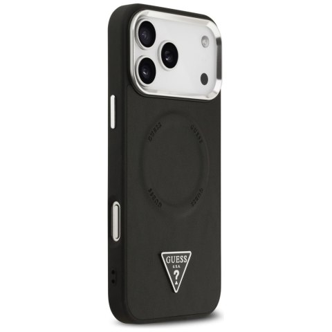 Etui Guess Triangle Logo MagSafe do iPhone 17 Pro Max czarny