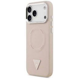 Etui Guess Triangle Logo MagSafe do iPhone 17 Pro różowy