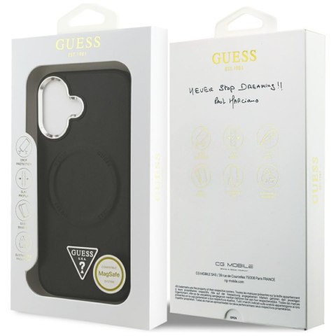 Etui Guess Triangle Logo MagSafe do iPhone 17 czarny