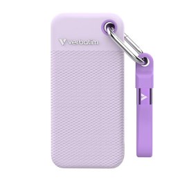 SSD Zewnętrzny Verbatim Pocket SSD letní edice, 32322, 1000GB, fioletowy, w zestawie 2 gumowe osłony, USB C