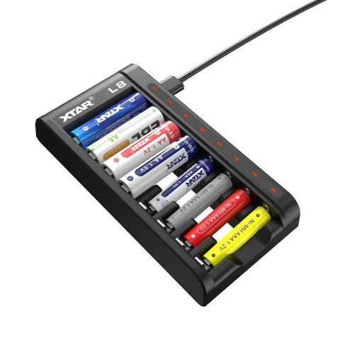 XTAR ŁADOWARKA DO AKUMULATORÓW R03 / AAA ORAZ R6 / AA LI-ION 1,5V / NIMH L8