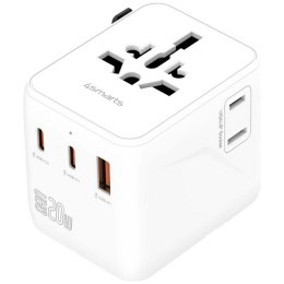 Adapter podróżny 4smarts Nomad GaN 20W 2C+1A biały