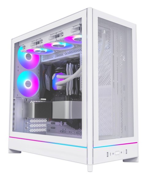 Obudowa PC Montech HS01 PRO, Midi-Tower, ATX, aRGB, Szkło Hartowane - biała
