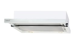 Okap CATA TF 2003 600 GWH Telescopic, klasa C, szer. 60 cm, 390 m3/h, sterowanie mechaniczne, LED, biały szkło