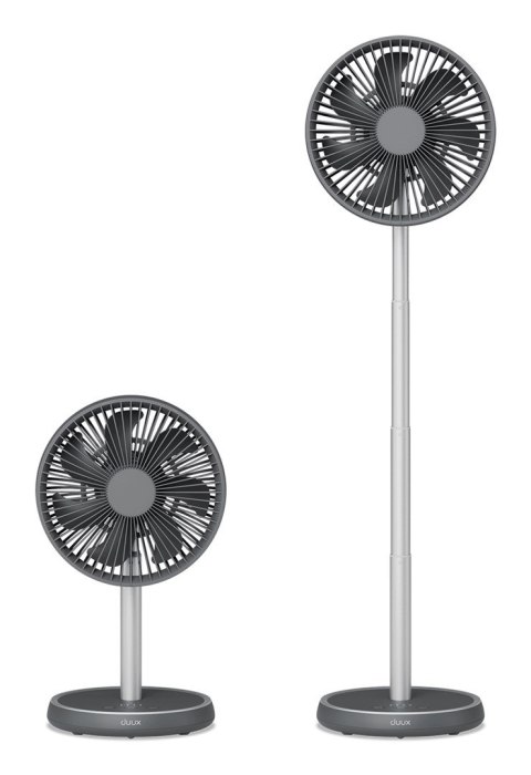 Wentylator Duux | Rize Flex | Wentylator stojący | Szary | Średnica 21 cm | Liczba biegów 4 | Oscylacja | 10 W