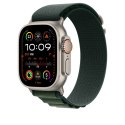 Apple Watch Alpine Loop Armband dla Watch Ultra 49mm Dunkelgrün / Titan natur (S)