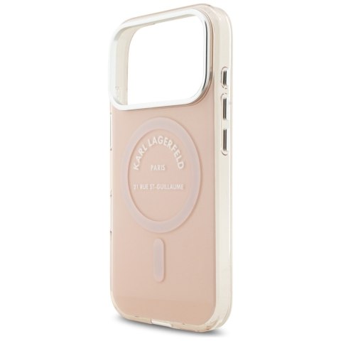 Etui Karl Lagerfeld IML Karl RSG Logo MagSafe do iPhone 17 Pro różowy