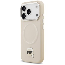 Etui Karl Lagerfeld Karl Pin MagSafe do iPhone 17 Pro Max beżowy