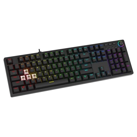 Klawiatura przewodowa SAVIO STYX Outemu Brown mechaniczna Hot Swap RGB