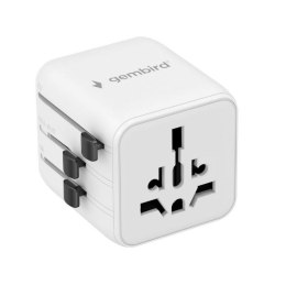 Uniwersalny adapter zasilania Gembird TPA-INT-01-W wtyk US,UK,EU,AU - gniazdo uniwersalne