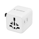 Uniwersalny adapter zasilania Gembird TPA-INT-01-W wtyk US,UK,EU,AU - gniazdo uniwersalne