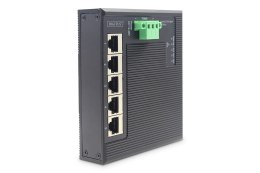 Digitus 5-portowy przełącznik sieciowy Gigabit Ethernet, płaski, przemysłowy, niezarządzany