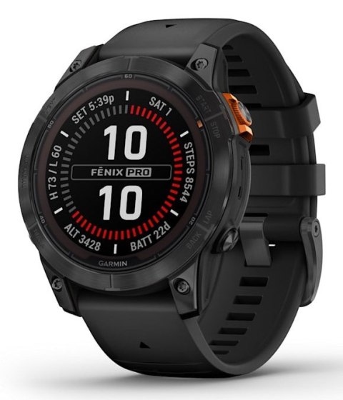 Zegarek sportowy Garmin Fenix 7 Pro Solar Edition 47mm Slate Grey/Black Band