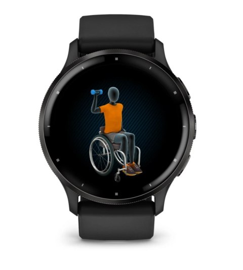 Zegarek sportowy Garmin Venu 3 AMOLED 45mm, czarny