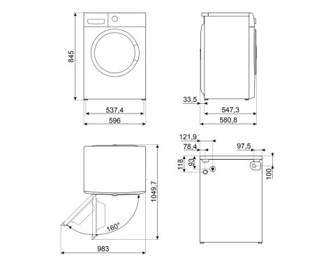 Pralka wolnostojąca SMEG WNP96SLAAIN