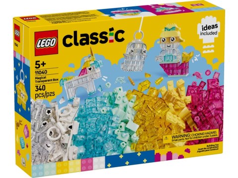 LEGO 11040 CLASSIC - Magiczny zestaw z przezroczystymi klockami