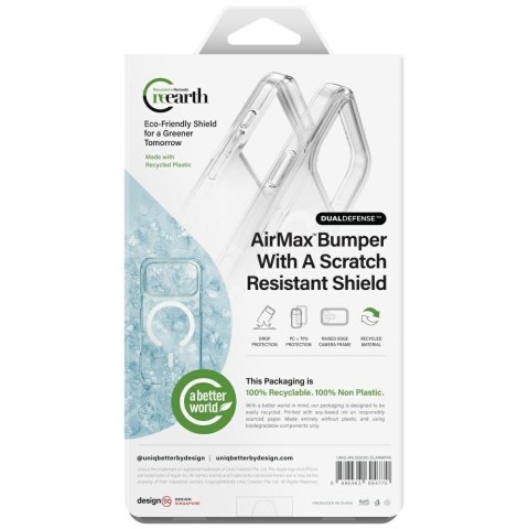 Etui UNIQ Clario do iPhone Air Magclick Charging różowy