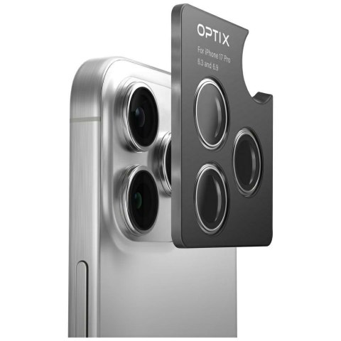 Szkło na obiektyw aparatu UNIQ Optix Aluminium Camera Lens Protector do iPhone 17 z aplikatorem niebieski