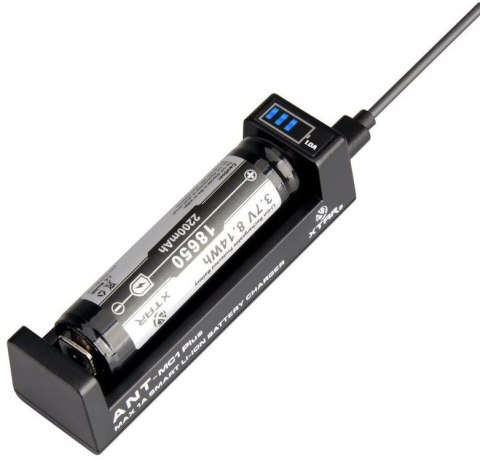 Ładowarka do akumulatorów cylindrycznych Li-ion 18650 Xtar ANT MC1 Plus micro USB-B