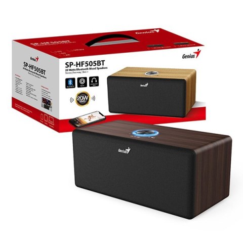 Genius głośniki SP-HF505BT, 20W, brązowe, drewniane