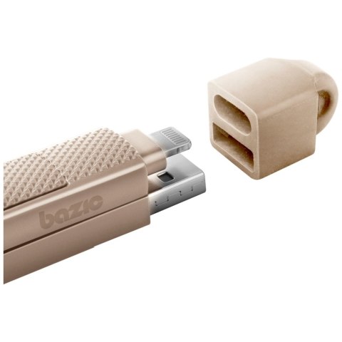 Kabel Bazic GoCharge Alucable 4w1 (USB-A/USB-C - USB-C/Lightning) 15cm 60W 3A PD Fast Charge złoty