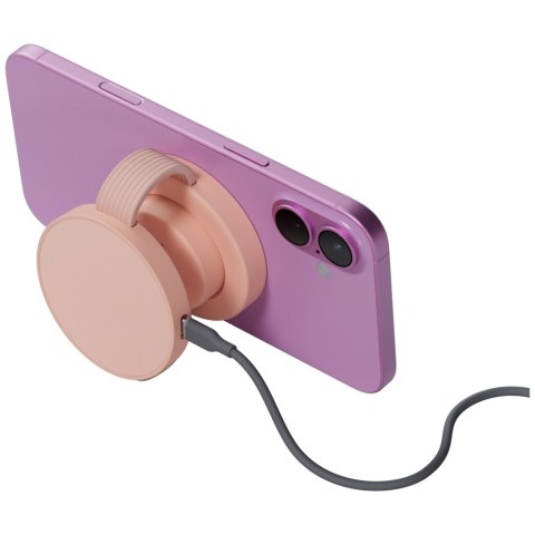 Ładowarka indukcyjna Bazic GoMag Trio 2 3w1 15W magnetyczna do iPhone/Watch/AirPods różowy