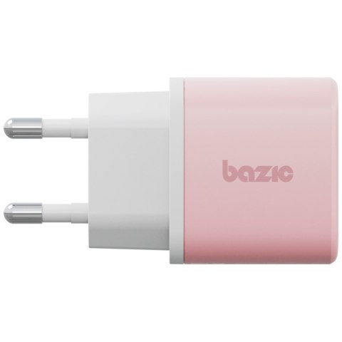 Ładowarka sieciowa Bazic GoPort Velox Kit USB-C/USB-A GaN 35W z kablem różowy