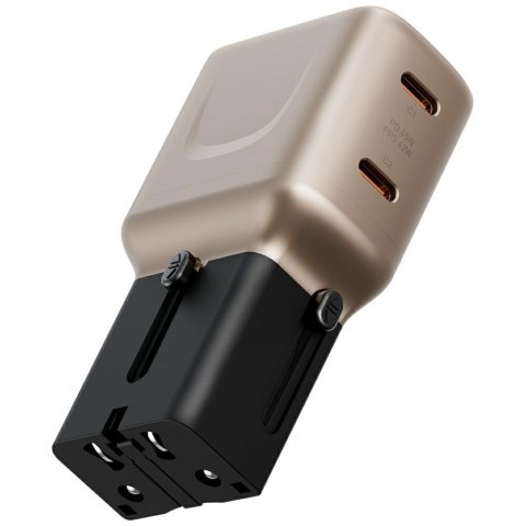 Ładowarka sieciowa Energea TravelGo Adapter 45 2xUSB-C 45W złoto-czarna