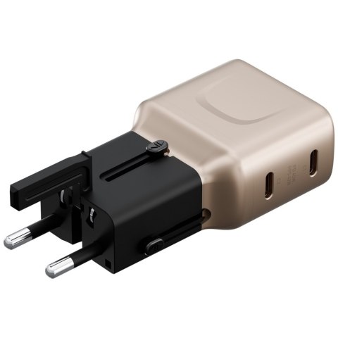 Ładowarka sieciowa Energea TravelGo Adapter 45 2xUSB-C 45W złoto-czarna