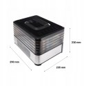 DUŻA Suszarka do grzybów owoców warzyw IDEAL INOX + termoobieg 400W + timer