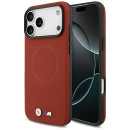 Etui BMW M FW Metal Logo MagSafe do iPhone 17 Pro Max czerwony