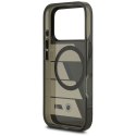 Etui BMW M IML Metal Buttons Tricolor Lines MagSafe do iPhone 17 Pro antracyt