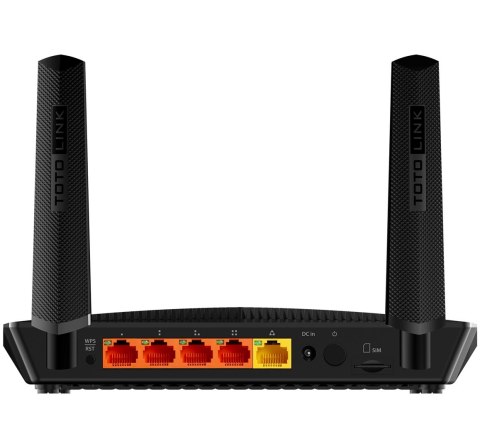 TOTOLINK LR1200 Router WiFi AC1200 Dual Band router bezprzewodowy Fast Ethernet Dual-band (2.4 GHz/5 GHz) 4G Czarny