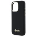 Guess GUHCP16LSMBSLK iPhone 16 Pro 6.3" czarny/black hardcase Silicone Script Metal Logo & Frame