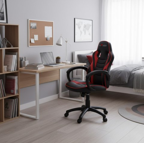 Gamingowy dla dzieci fotel Red Fighter C6, czarno-czerwony