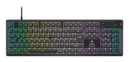 Klawiatura CORSAIR Tas K55 CORE BLACK RGB, Gumowa kopuła, Mechaniczna, USB