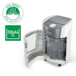 Niszczarka Leitz IQ OptiMax Small Office 350, 22l, P5, 8 kartek, Automatyczny Start/Stop, Funkcja cofania, Obrotowy pojemnik - 3