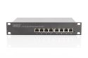 Digitus 10-calowy 8-portowy przełącznik Gigabit Ethernet PoE