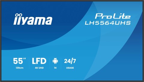 Ekran płaski iiyama LH5564UHS-B1AG 55 IN LCD UHD - Płaski ekran - 139,7 cm