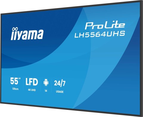 Ekran płaski iiyama LH5564UHS-B1AG 55 IN LCD UHD - Płaski ekran - 139,7 cm